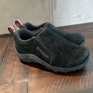 Merrell Jungle Moc Kids boys size 10.5 black suede